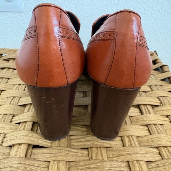 Old Celine Brown Leather Peep Toe Pump 80 Heel Shoes Size EU 40 Phoebe Philo - Picture 4 of 7